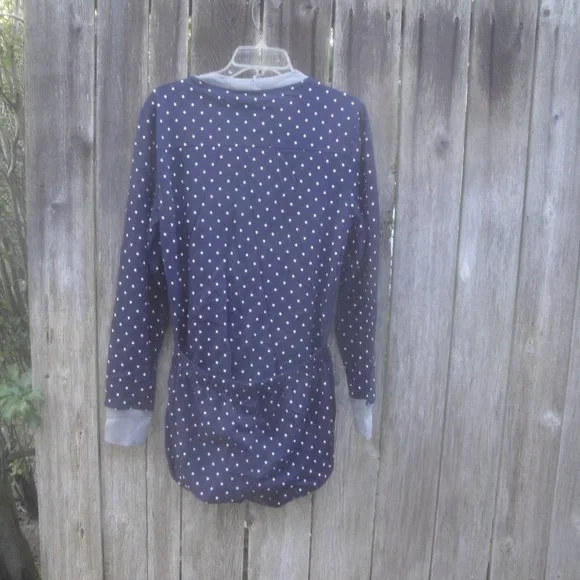 Sleepy Jones Jumpsuit Pajamas Navy Blue w/ White Polka Dot NEW with Tags XL - Picture 5 of 6